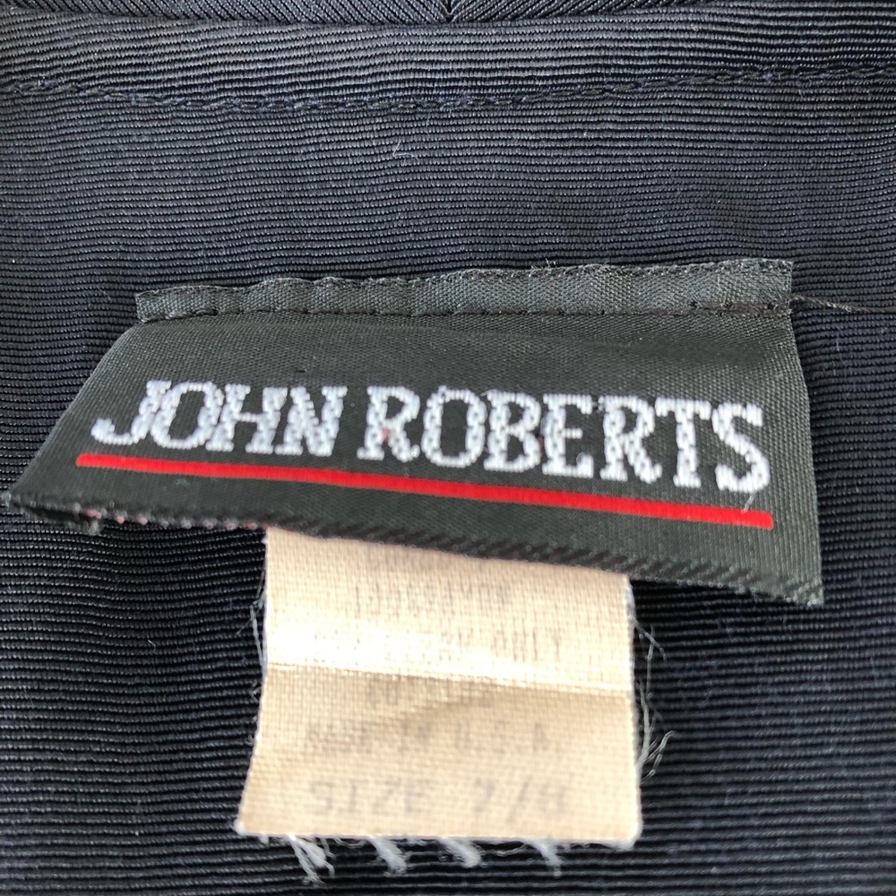 John Roberts Vintage 90s Black Coat Dress Size 7/8 - Picture 10 of 12